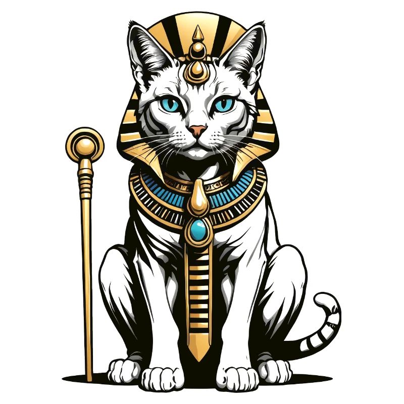 Chat Pharaon Chat Égypte Pyramide Cadeau