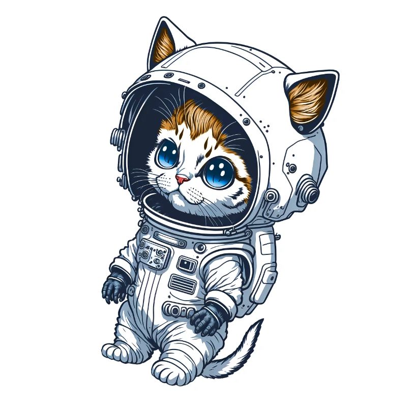 Bébé chat dans l’espace