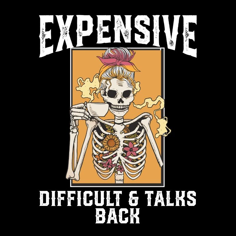 ex Skeleton Drinking Coffee Expensive Difficult An