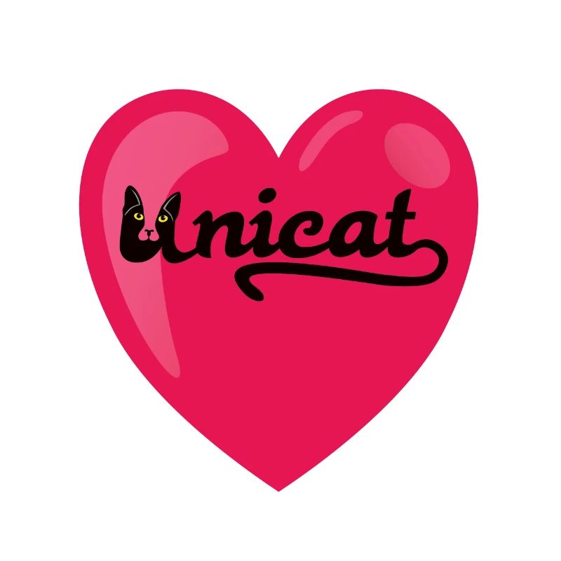 Unicat Herz Katze ein einmaliges Liebhaber Design.