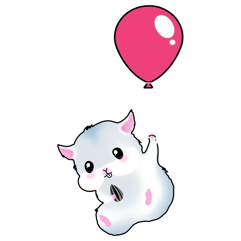 A Hamster Hanging On A Balloon