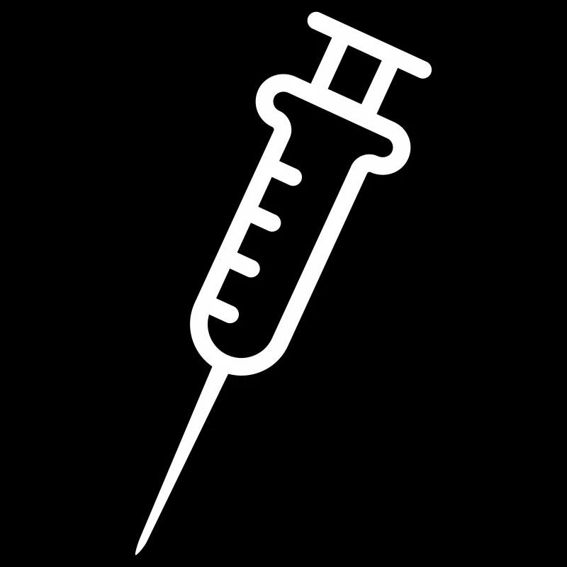 Syringe white, vector graphics