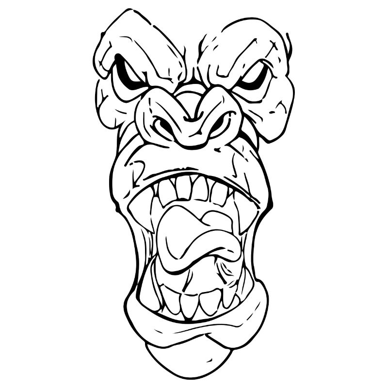 Angry Gorilla Silverback
