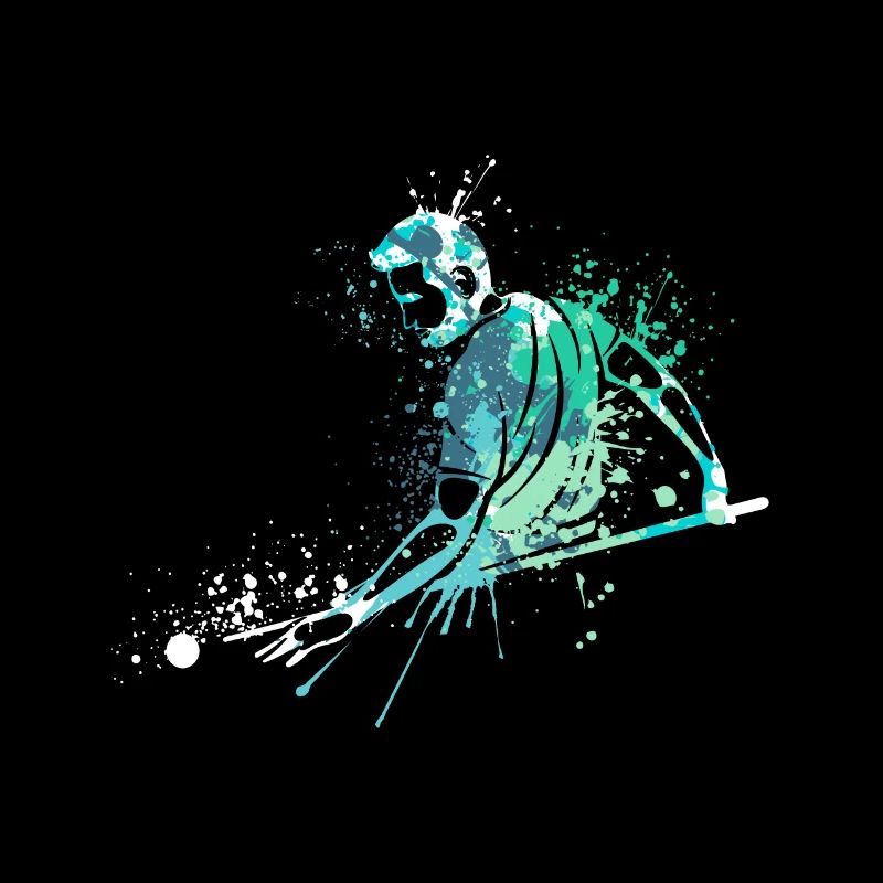 Cool splash pool billiards player
