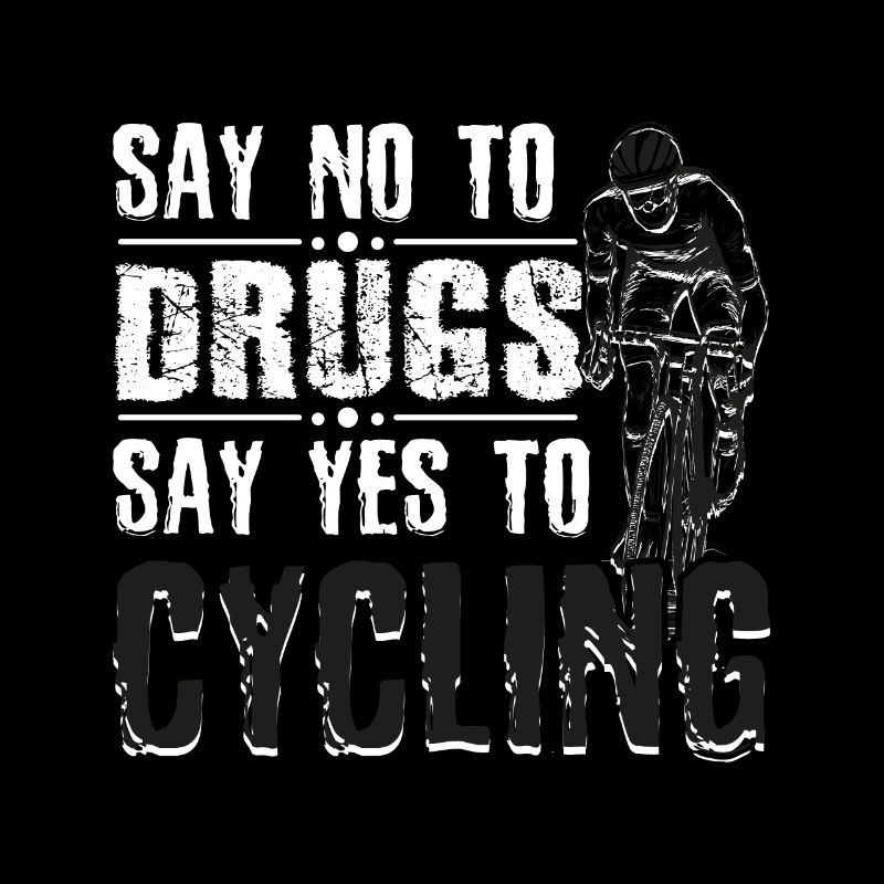 Dites non aux drogues Dites oui au ruban rouge du cyclisme