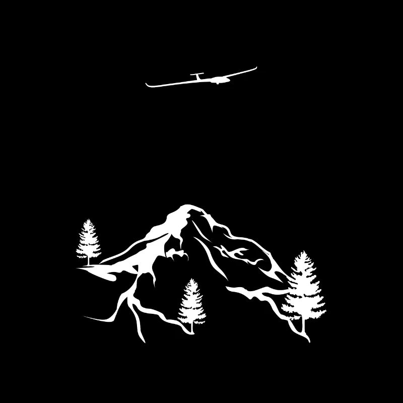 Drawn Glider Flight Mountains Sailplane Pilot