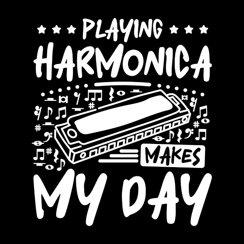 Playing harmonica makes my day
