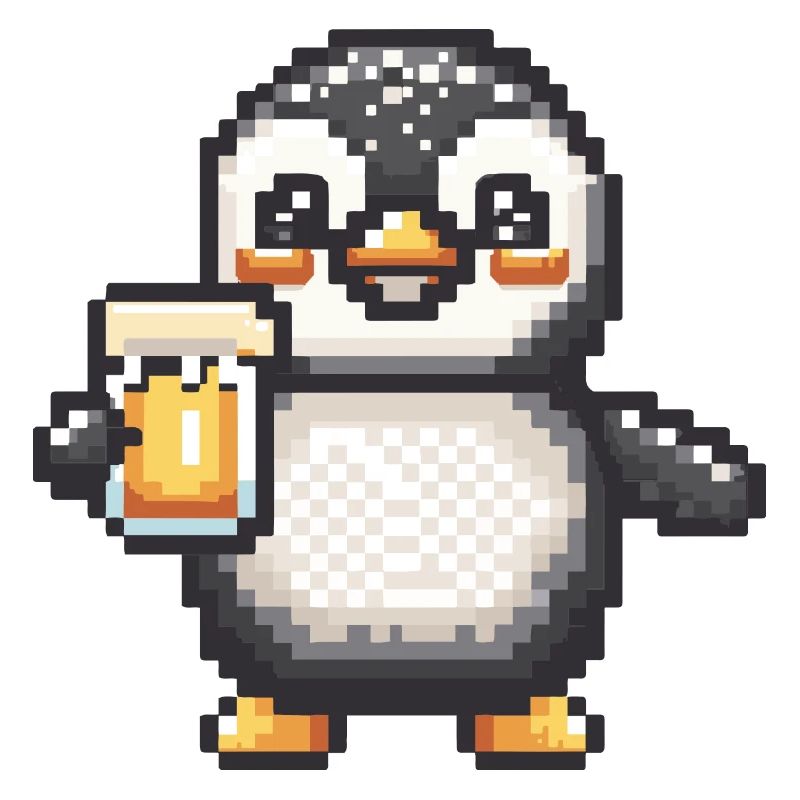 Pinguin Bier Pixel
