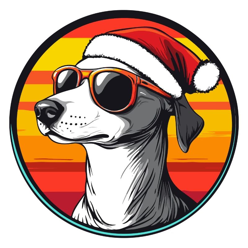 Whippet Chien Noël Cool