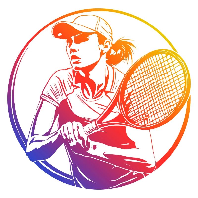 Tennis Player Multicolored