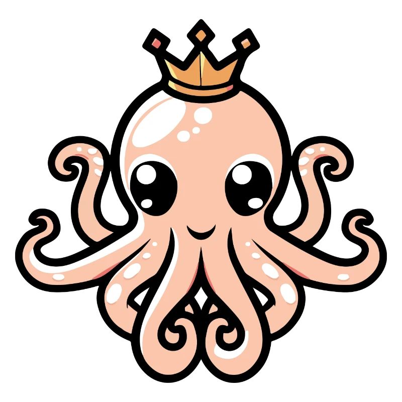Couronne de bande dessinée Octopus