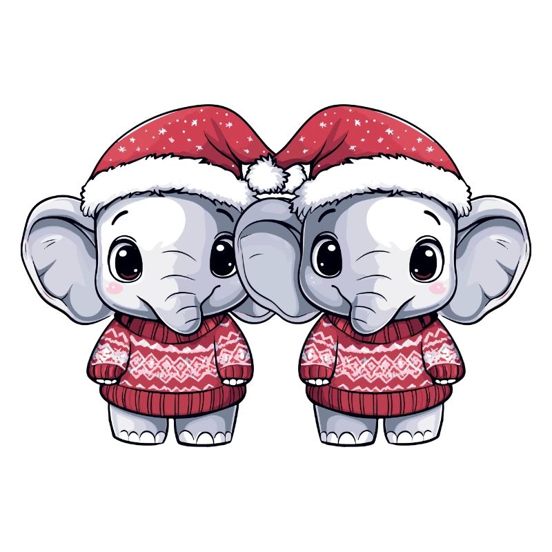 L’équipe de Noël des éléphants