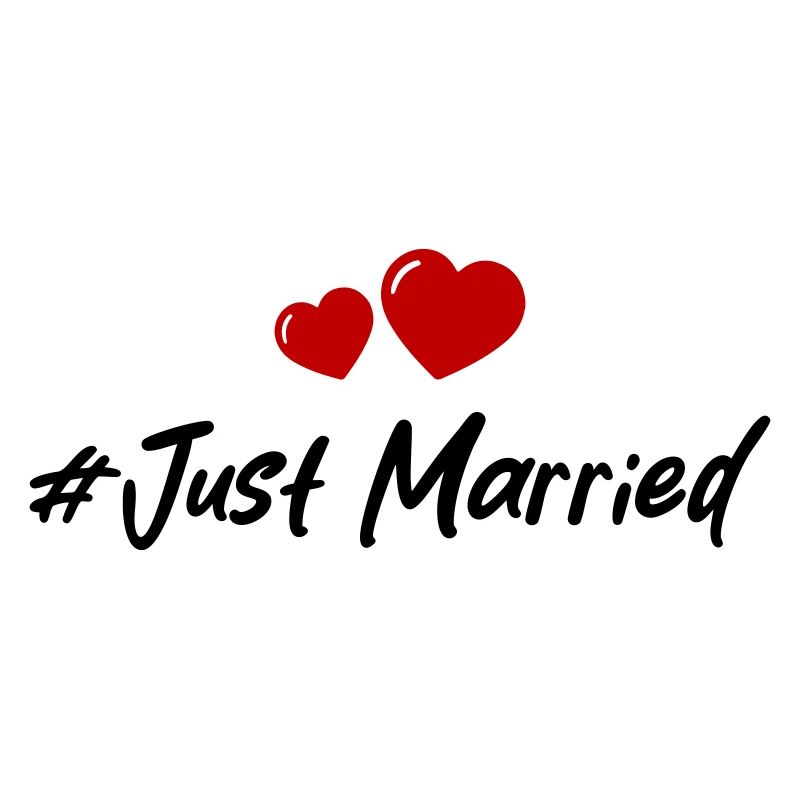Just Married Wedding Heart