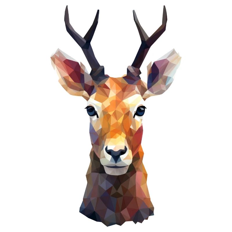 Deer and Roe Deer Polygon Art Design