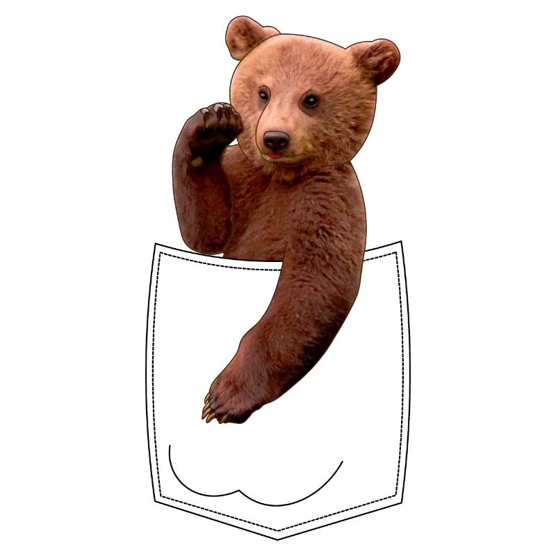Bär Brusttasche Bear Pocket