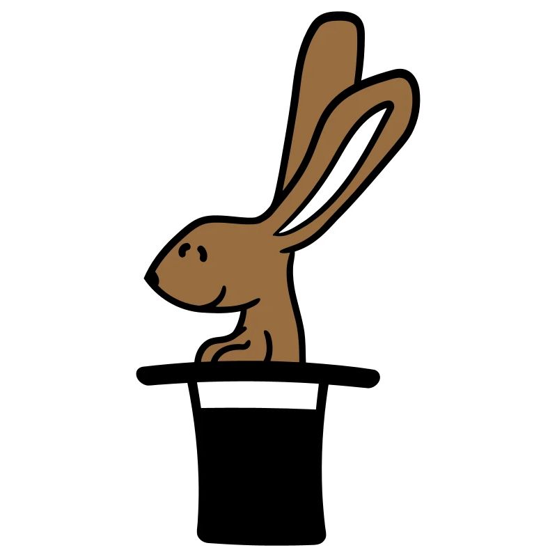 Bunny Top Hat Wizard Rabbit Wizard Cute