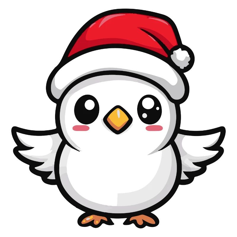 Colombe oiseau Noël mignon