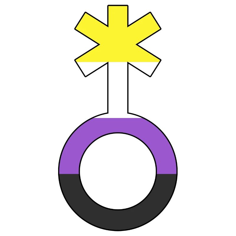 Non-binary symbol non-binary non-binary gender