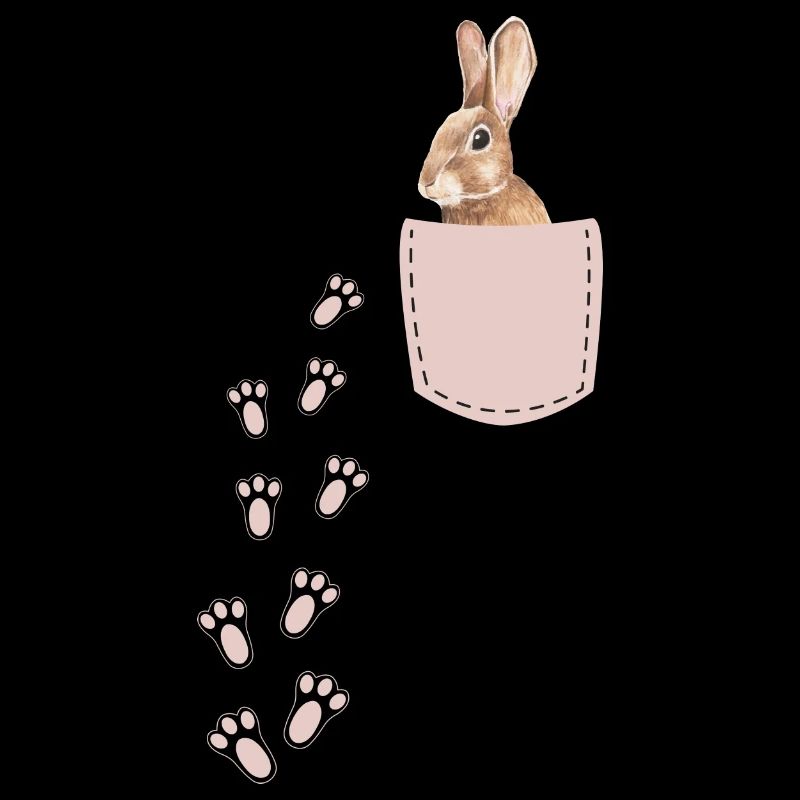 Rabbit In Chest Pocket Funny Easter Gift