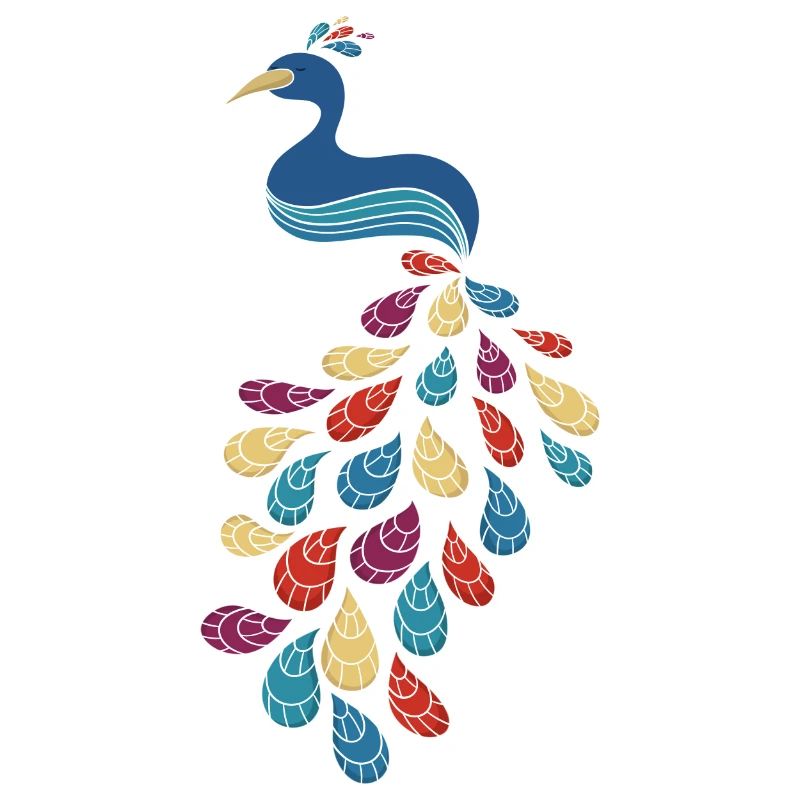 Bunter Pfau