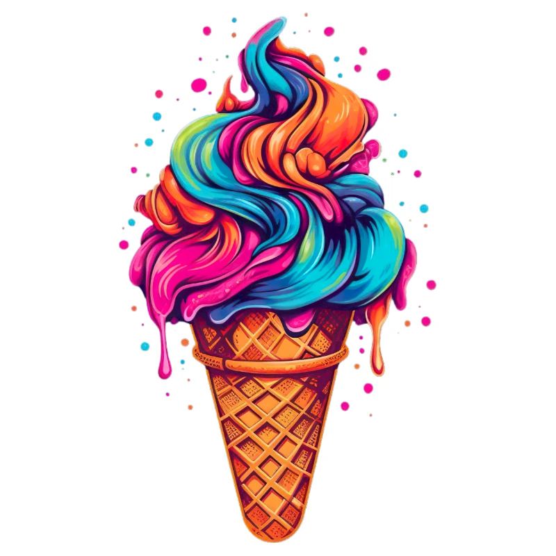 Retro Eiscream Eis Waffeleis für eine Eis