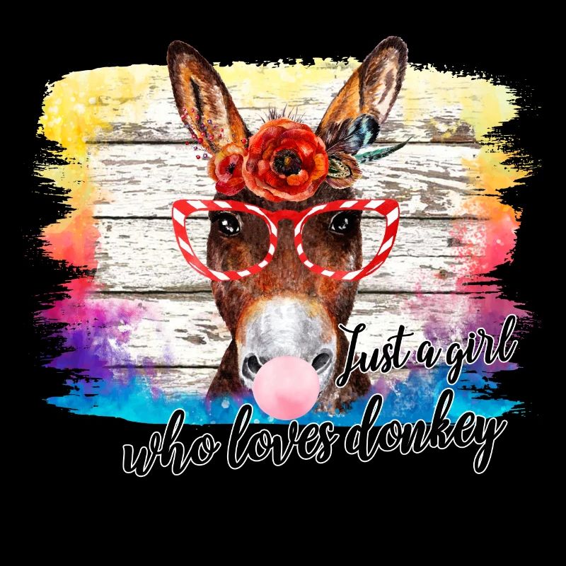 Nur ein Mädchen, das den Esel liebt