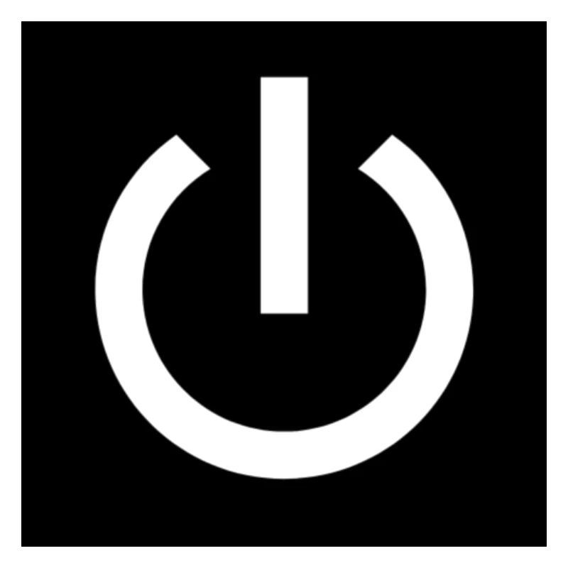 Start button power button white on black switch