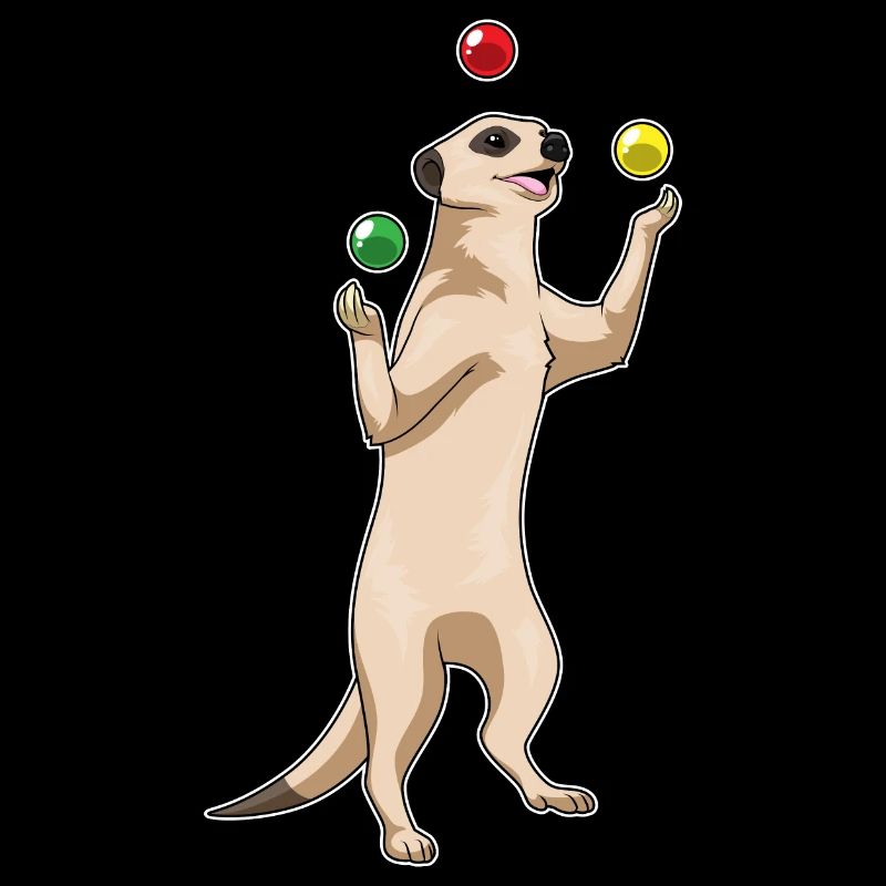 Jongleur de suricate jonglant