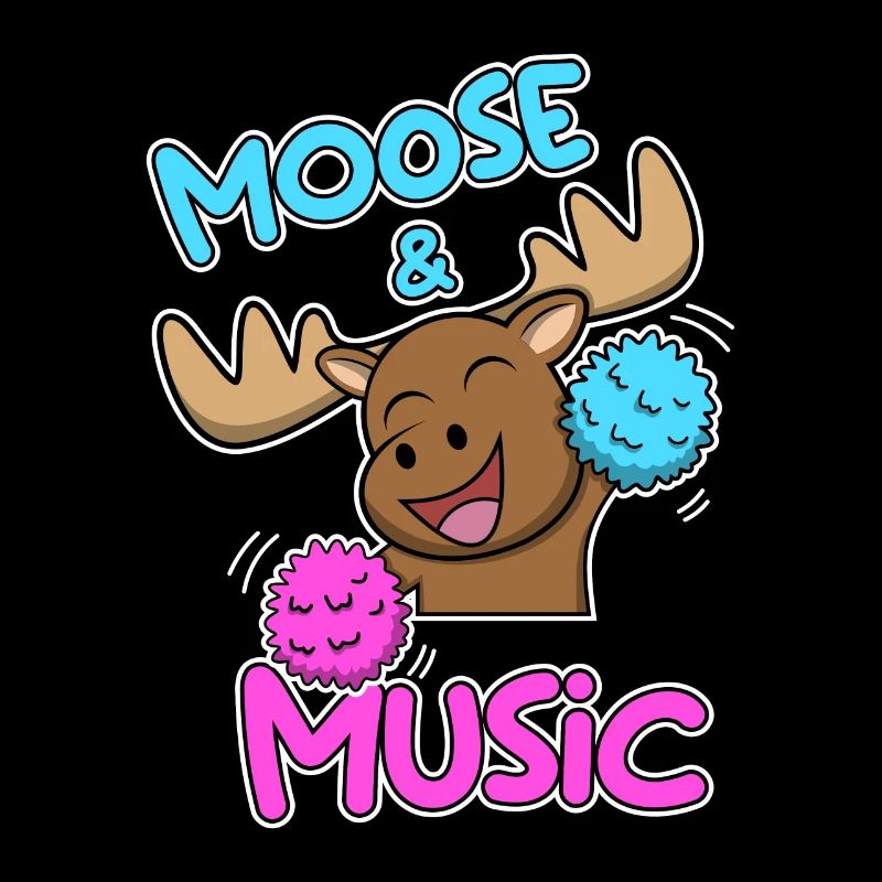 Dancing Moose Music Notes Musician Deer Elk