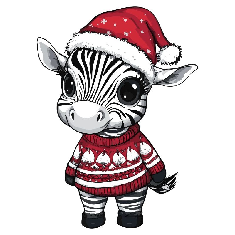 Bande dessinée de Noël zèbre