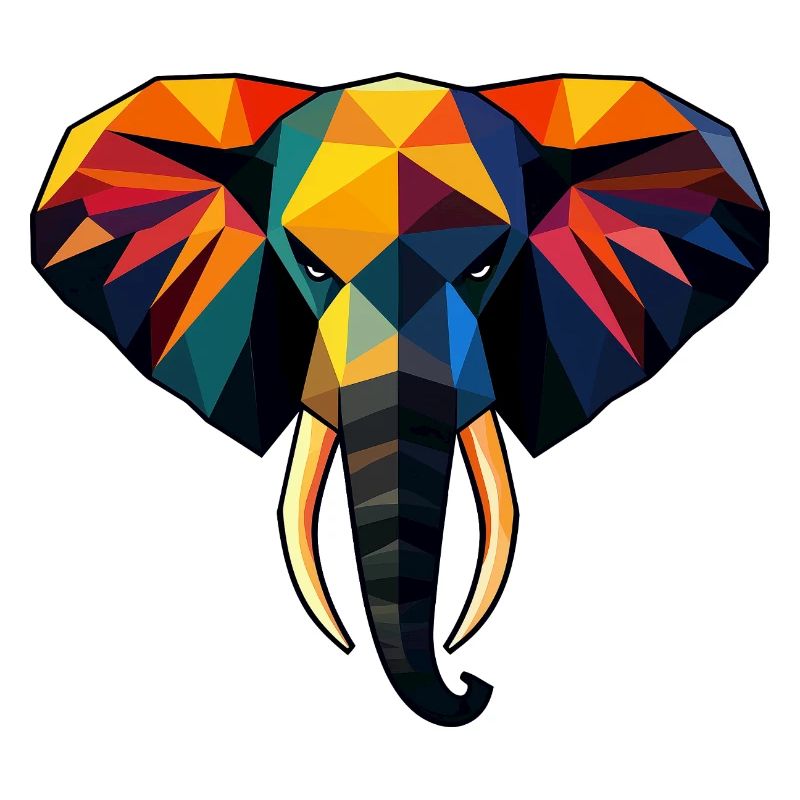 Elephant Low Poly Design