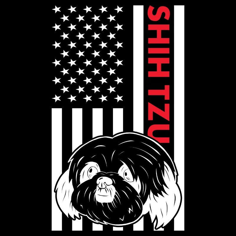 Shih Tzu Us Drapeau