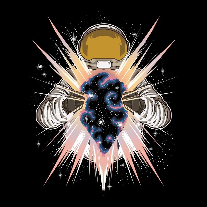 Space Light - Astronaut öffnet andere Dimension