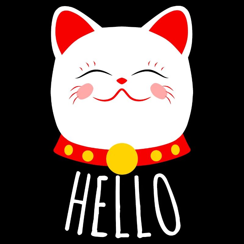 Maneki Neko Cat Saying Hello : Cute Cat