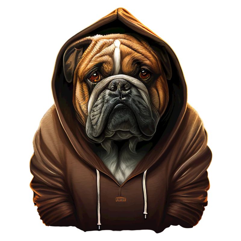 Die coole Pullover-Bulldogge