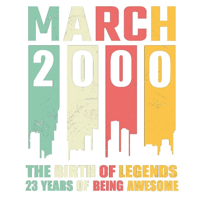 23e anniversaire Mars Né en 2000 Idée cadeau