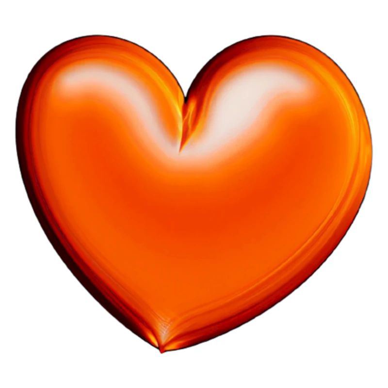 Heart orange red gift idea
