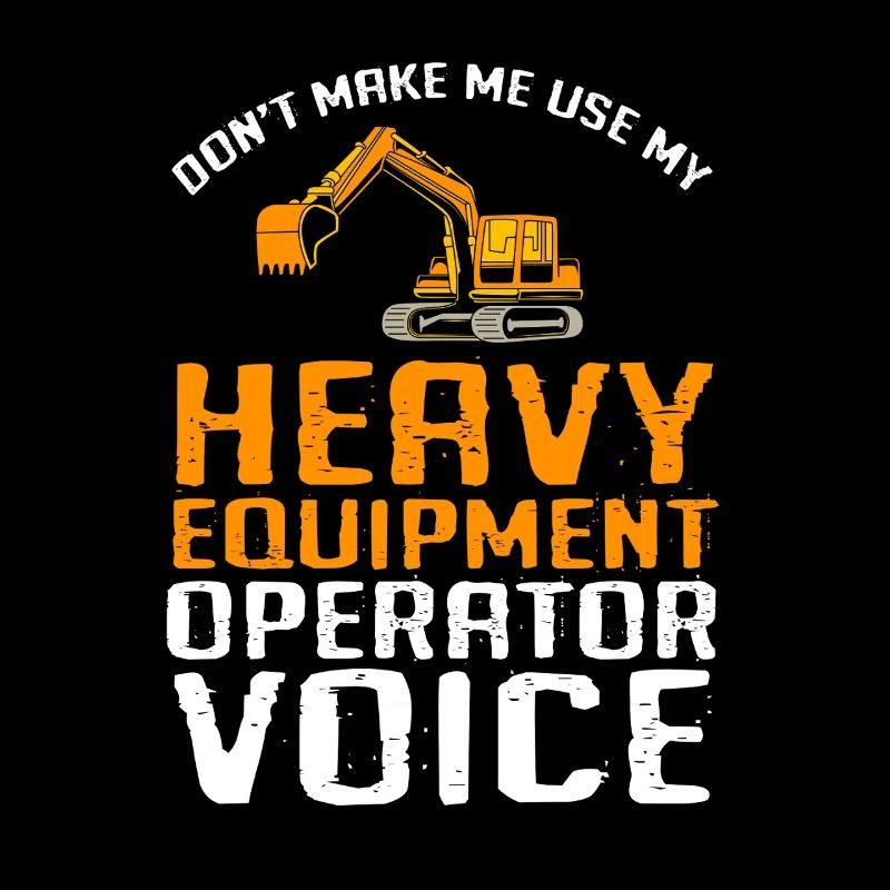Construction site excavator driver excavation