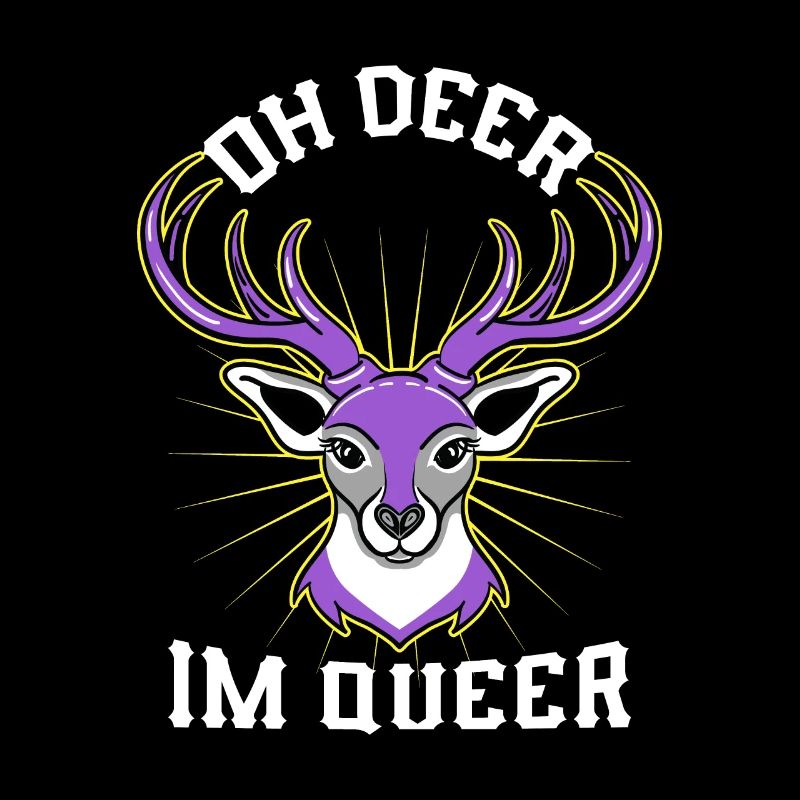 Oh Deer Im Queer Nonbinary Pride