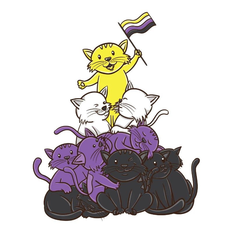 Non-binary cats Non-binary pride
