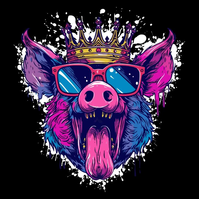 Schwein Comic Lustig Party