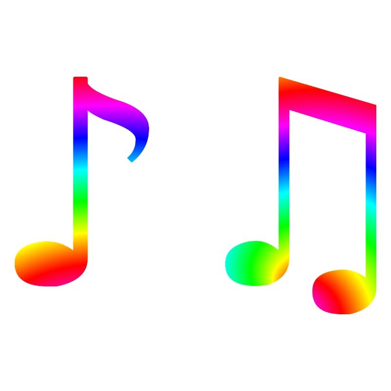 Notes de musique idée cadeau colorée note musique arc-en-ciel