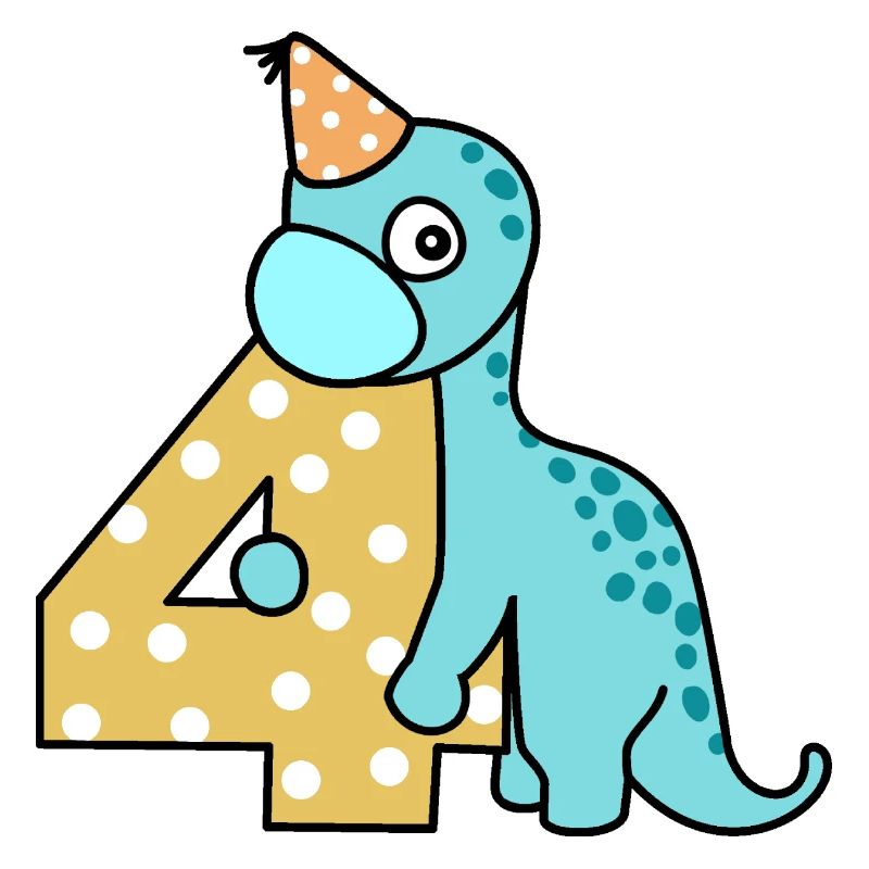 Dino Geburtstag Vier