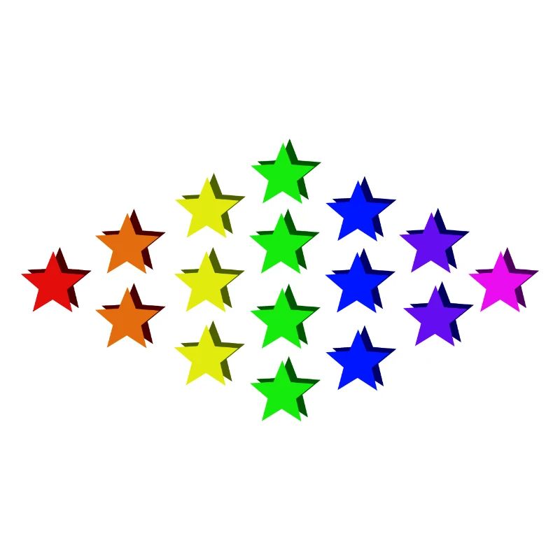 Sterne bunt Regenbogen Geschenkidee