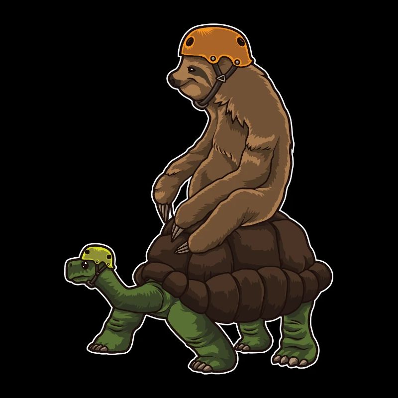 Sloth Rides A Turtle - Speed Is Overrated