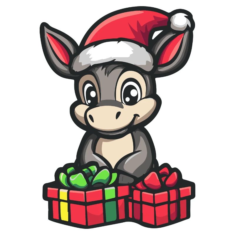 Cadeaux de Noël à dos d’âne