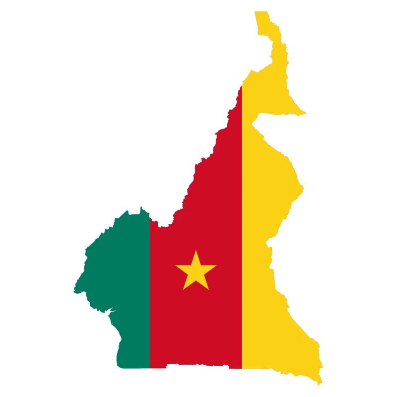 Cameroun carte drapeau drapeau