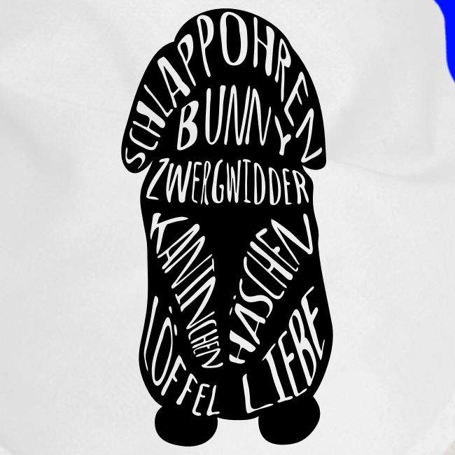 Typographie Zwergwidder Kaninchen Hasen Schlappohr