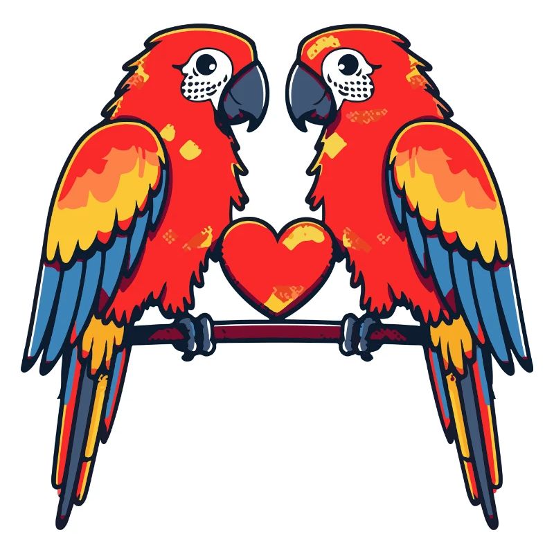 Parrot Couple Valentine's Day