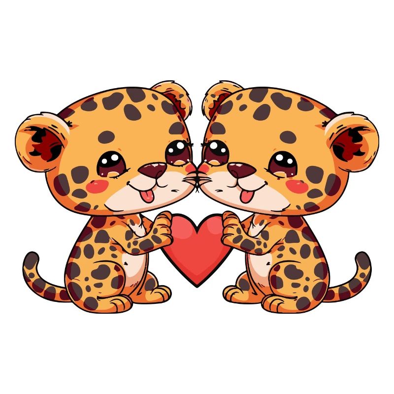 Leopard Paar Valentinstag